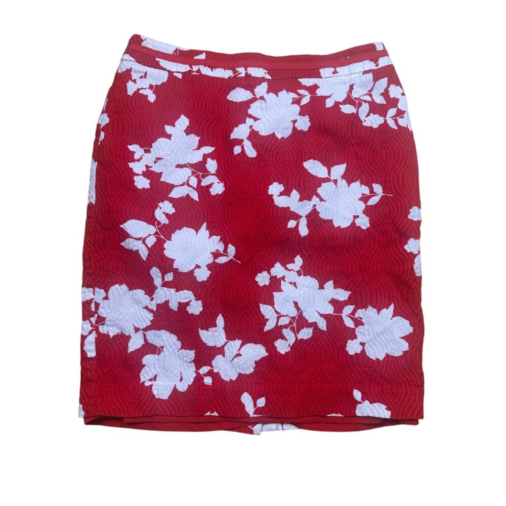 Talbots Pencil Skirt Red 6P - Picture 2 of 6